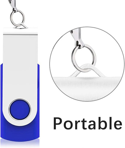 KEXIN 8GB Flash Drive 10 Pack USB Thumb Drive Memory Stick (USB 2.0, Blue)