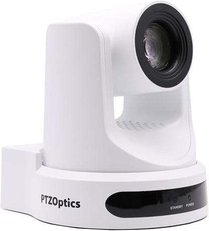 PTZOptics Move SE 30x 1080p Full HD Advanced PTZ Auto-Tracking Pan Tilt Zoom Camera for Live Streaming and Video Production (White)