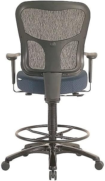 Tempur-Pedic Mesh Back Fabric Drafting Stool, Navy (TP8200-NAVY)