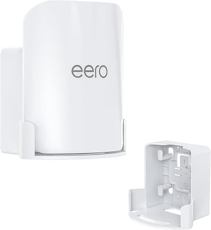 EDUP Wall Mount for eero Pro 7, Space-Saving Holder with Cable Management, Compatible Only with eero Pro 7, for Wall & Outlet Mounting- Includes Screws & Quick Start Guide (White, 1 Pack)