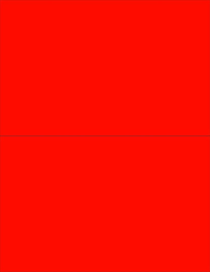 NextDayLabels - 8-1/2 x 11 Neon Color High Light Fluorescent Labels for Laser & Inkjet Printer (RED Fluorescent, 8-1/2" x 5-1/2" - 2 Per Page | 200 Labels)