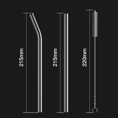 12-Pack Reusable Glass Straw,Size 8.5''x10 MM,Including 6 Straight and 6 Bent with 2 Cleaning Brush- Perfect For Smoothies, Tea, Juice