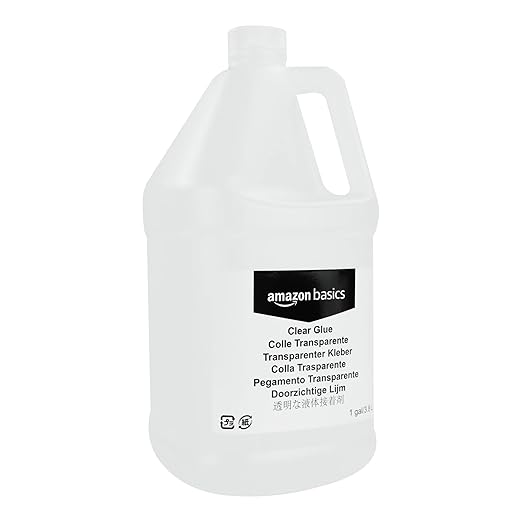 Amazon Basics All Purpose Washable School Clear Liquid Glue - Great for Making Slime, 128 fl oz