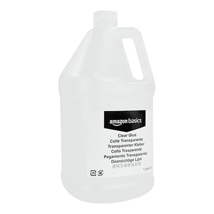 Amazon Basics All Purpose Washable School Clear Liquid Glue - Great for Making Slime, 128 fl oz