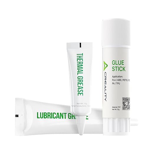 Creality 3D Printer Glue Sticks Set, Thermal Grease + Lubricant Grease + Glue Stick for Hot Bed Warping Reducing 3D Printer Bed Adhesive PVP Solid 3D Gloop for PLA/ABS/PETG/PC/PA/TPU