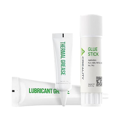 Creality 3D Printer Glue Sticks Set, Thermal Grease + Lubricant Grease + Glue Stick for Hot Bed Warping Reducing 3D Printer Bed Adhesive PVP Solid 3D Gloop for PLA/ABS/PETG/PC/PA/TPU
