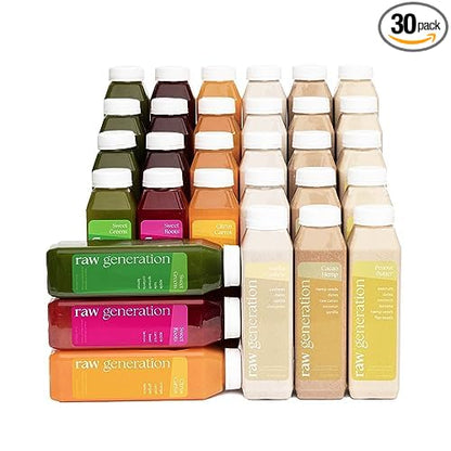 Raw Generation Discovery Pack - Cold Pressed Juice and Protein Smoothie Variety Pack with 6 delicious flavors- Nutritionist-Designed for Weight Management, Immunity & Increased Energy (30 bottles)