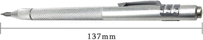 NEPAK 4 Pack Metal Scribe Tool,Tungsten Carbide Scriber Pen with Magnet, for Machinist,Engraving,Welding(with 24 Marking Tips)