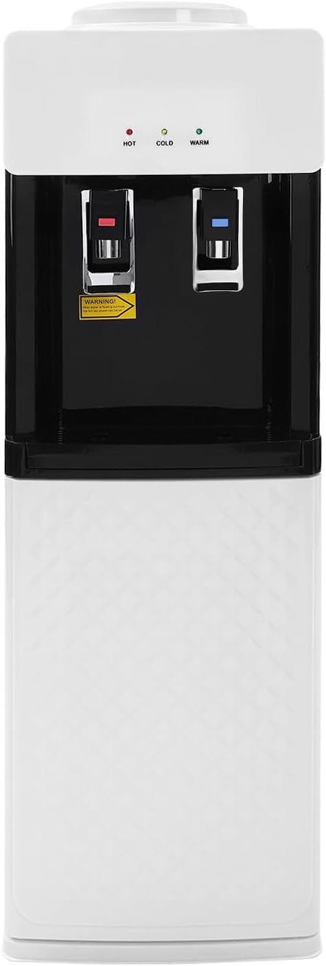 Water Coolers Water Dispenser Cold Hot Dispenser, Modern Powerful Electric Water Cooler Dispenser Bottom Loading for Home, Office, Gyms (White Top Load)