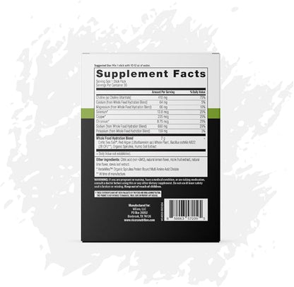 Electrolyte Powder, Lime Flavor, Hydration Packets with Celtic Sea Salt, Magnesium, Calcium, Choline, Potassium, Probiotics and Trace Minerals, Gluten Free Drink Mix, Non GMO, 30 Count