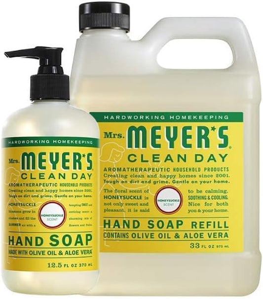 Mrs. MEYER'S CLEAN DAY Hand Soap, Refill Variety Pack Soaps Made to Clean and Freshen Hands