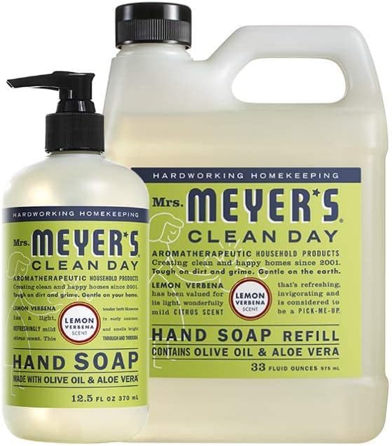 Mrs. MEYER'S CLEAN DAY Hand Soap, and Refill Variety Pack Soaps Made to Clean and Freshen Hands 2 ct.