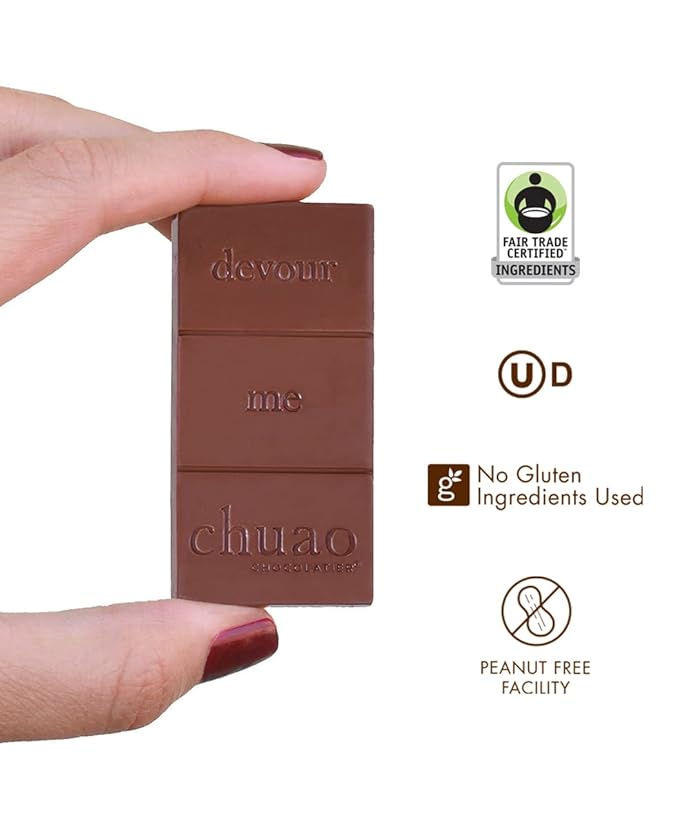 Chuao Chocolatier Sweet & Salty Milk Chocolate Mini Bars | Gourmet Chocolate Sea Salt European No Preservatives | For Gift Baskets, Christmas, Valentines Day, Gifts for Women, Men, Birthday, Thank You, Care Package | 24 Pack