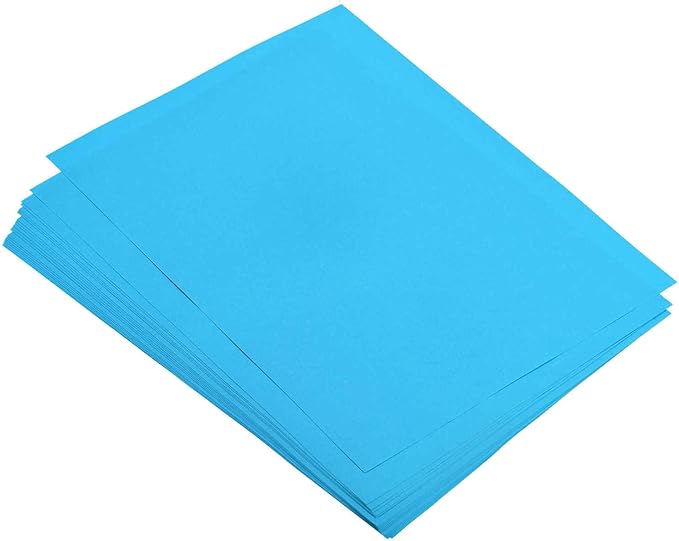MECCANIXITY 50 Sheets Colored Copy Paper 8.3 x 5.8 Inch Printer Paper 80gsm Pale Blue for Office Printing, Document Copying, Invitations, Forms, Art Projects