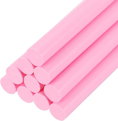 PATIKIL Hot Glue Sticks for Glue Gun, 10 Pcs Colored Hot Melt Adhesive Glue Sticks Bulk for DIY Projects Craft Art Decoration Home Repairs, Pink (7.9" x 0.43")