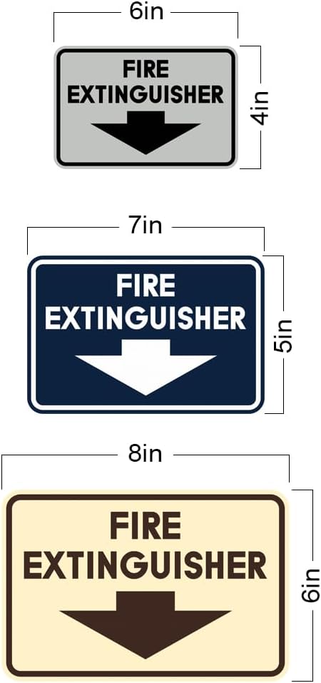 Signs ByLITA Classic Framed Fire Extinguisher (Blue) - Large 2 Pack