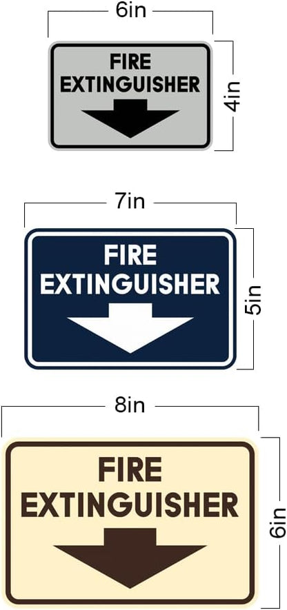 Signs ByLITA Classic Framed Fire Extinguisher (Navy Blue/Gold) - Medium