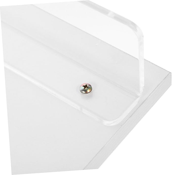 Acrylic Laptop Stand for Desk White Monitor Riser Ergonomic Computer Screen Riser with Smooth Polished Surface Eye-level Height Monitor Shelf for Office and Home