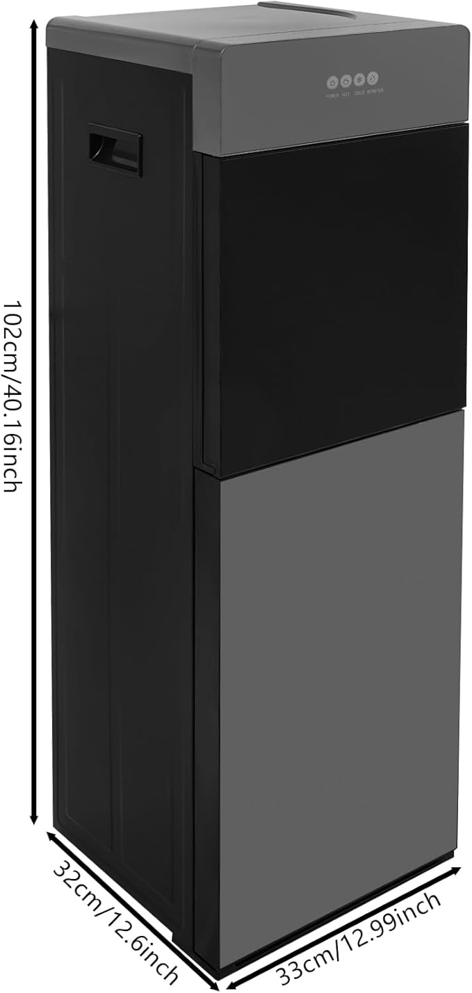 Bottom Loading Water Dispenser, 110V Hot & Cold Water Cooler Dispenser Standing Hot & Cold Water Dispenser with 3 Temperature Settings for Home, Kitchen, Office
