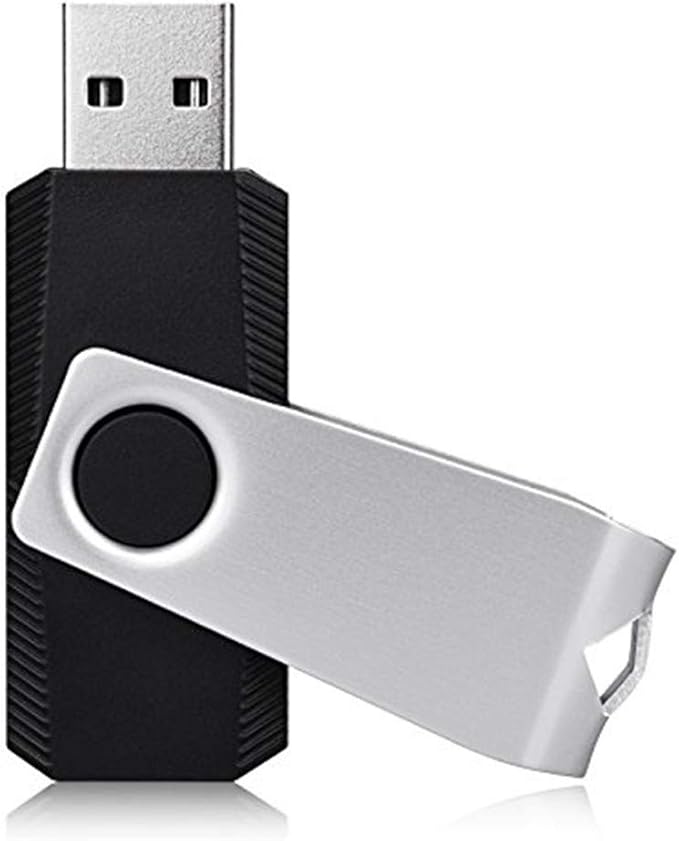 KEXIN 4GB USB Flash Drive 50 Pack - Thumb Drive Bulk Memory Stick Pen Drives With Swivel Design, USB 2.0, Black