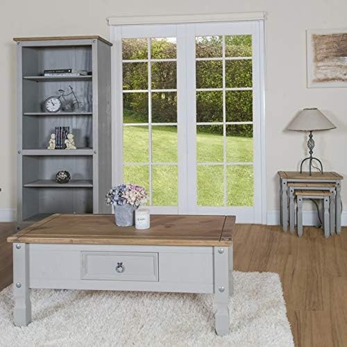 Furniture Dash Wood Bookcase 5 Shelf Corona Gray