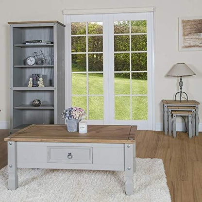 Furniture Dash Wood Bookcase 5 Shelf Corona Gray