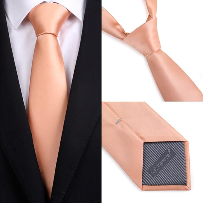 Mens Solid Satin Mens Tie With Hanky,Handmade Neckties For Men