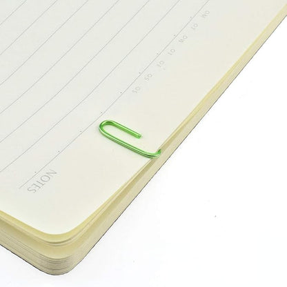 HAHIYO Paper Clips 1.1" (28mm) Length Green Paperclips Bright Colors Vinyl Coated Prevent Scratching Tearing The Pages Sturdy for Bookmark Organize Home Office School 150 Pack