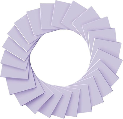 (24 Pads) Sticky Notes 3x3 inch, Self-Stick Pads Bright Colors Sticky Note, Recyclable, Easy to Post for Home, Office, Notebook (Light Purple)