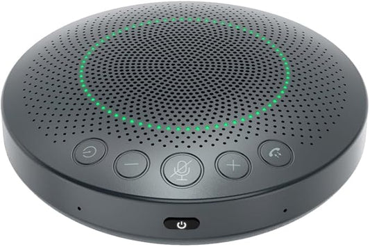BluePod Conference Speakerphone, Bluetooth and USB Conference Microphone & Speaker, VoiceLoc and VoiceCap Function with 6 Omnidirectional Microphones, for Meeting Room or Home Office