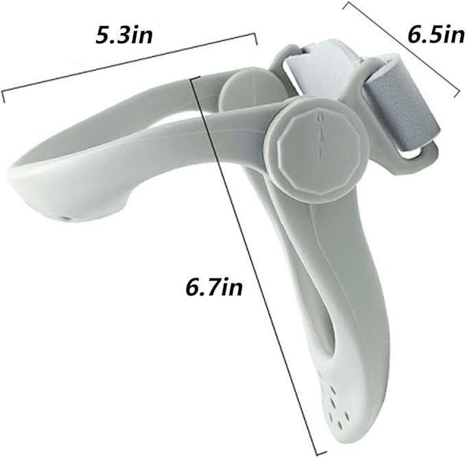360°Adjustable Neck Brace - Cervical Collar with Neck Stretcher | Neck Orthotics for Forward Head Posture Correction and Cervical Spine Support and Alleviating Pressure (Grey Color)