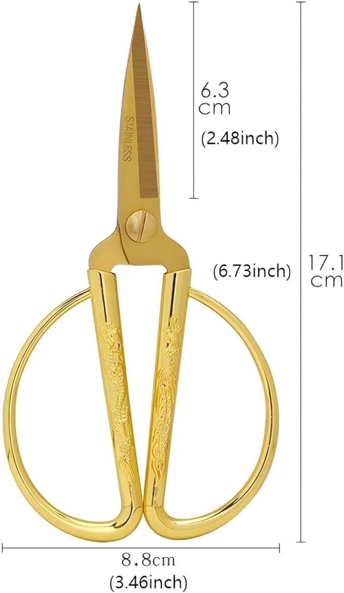 Gold Scissors, Ribbon Cutting Scissors for Grand Opening Ceremonies, Special Events Inaugurations and Ceremonies, Right/Left Handed 6.73"