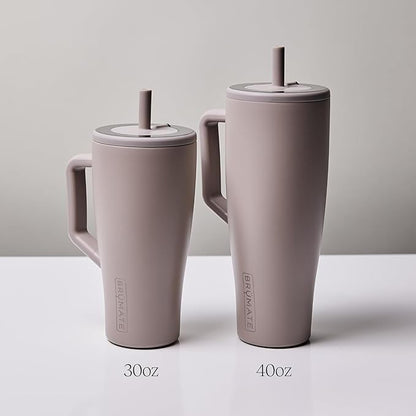 BrüMate Era 30 oz Tumbler with Handle & Straw | 100% Leakproof Insulated Water Bottle Tumbler with Lid & Flexible SoftSip Straw | Made of Stainless Steel | Cup Holder Friendly | 30oz (Java)