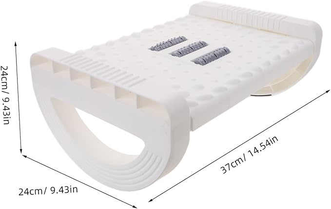 Anti-Slip Office Foot Rest Under Desk Raised Footstool with Rocking Motion Stable Non-deformable Footrest for Work and Home Space-Saving Foot Support Stool in White