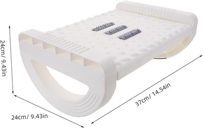 Anti-Slip Office Foot Rest Under Desk Raised Footstool with Rocking Motion Stable Non-deformable Footrest for Work and Home Space-Saving Foot Support Stool in White