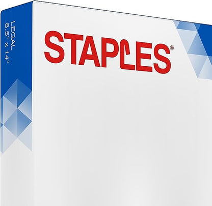 Staples Multipurpose Laser Inkjet Copy Paper, 8 1/2 Inch x 14 Legal Size, 20 lb., 96 Bright White, ColorLok, Ream, 500 Total Sheets (562787)