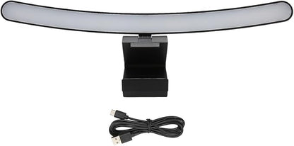 Bewinner Curved Monitor Light Bar 40cm, Asymmetrical Light Source No Glare Blue Light Blocking Stepless Dimming, 3 Color Temperatures Touch Control Type C Powered for 0.6-1.6in Curved Screens