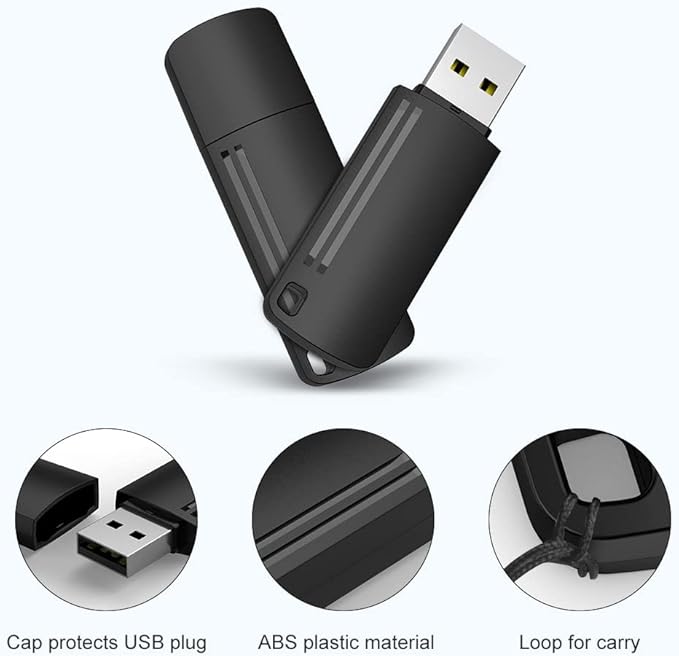 KEXIN 8GB Flash Drive Thumb Drive 50 Pack 8G USB Flash Drive Bulk Memory Stick with LED Indicator, Flash Drives Design in Snap Cap