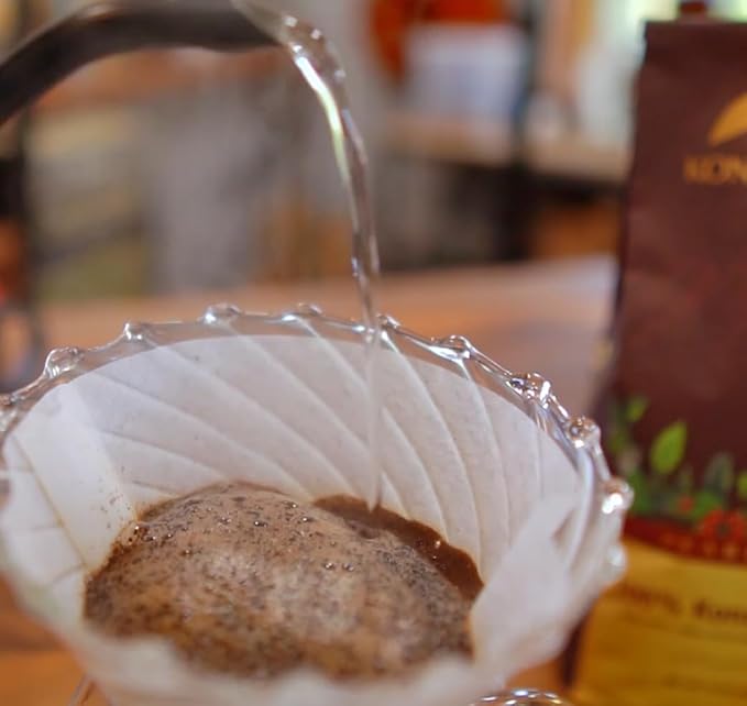 KONA EARTH 100% Kona Peaberry Coffee, Medium Dark Roast, Whole Bean, 1 lb (16oz) Farm-Direct Authentic Hawaiian Kona Coffee beans from Hawaii’s Big Island, Micro-Batch-Roasted