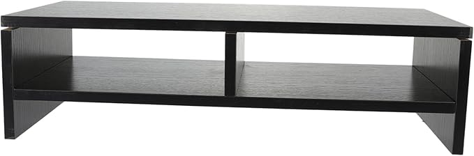 Ergonomic Monitor Stand with Storage Shelf for Desk Organization Computer Riser for Desktop Workspace Sturdy Black Walnut Computer Storage Stand for Office Use