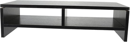 Ergonomic Monitor Stand with Storage Shelf for Desk Organization Computer Riser for Desktop Workspace Sturdy Black Walnut Computer Storage Stand for Office Use