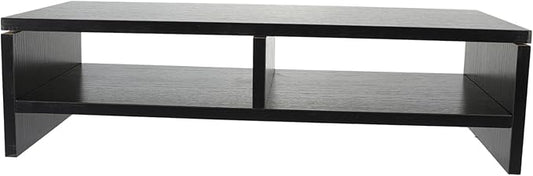 Ergonomic Monitor Stand with Storage Shelf for Desk Organization Computer Riser for Desktop Workspace Sturdy Black Walnut Computer Storage Stand for Office Use
