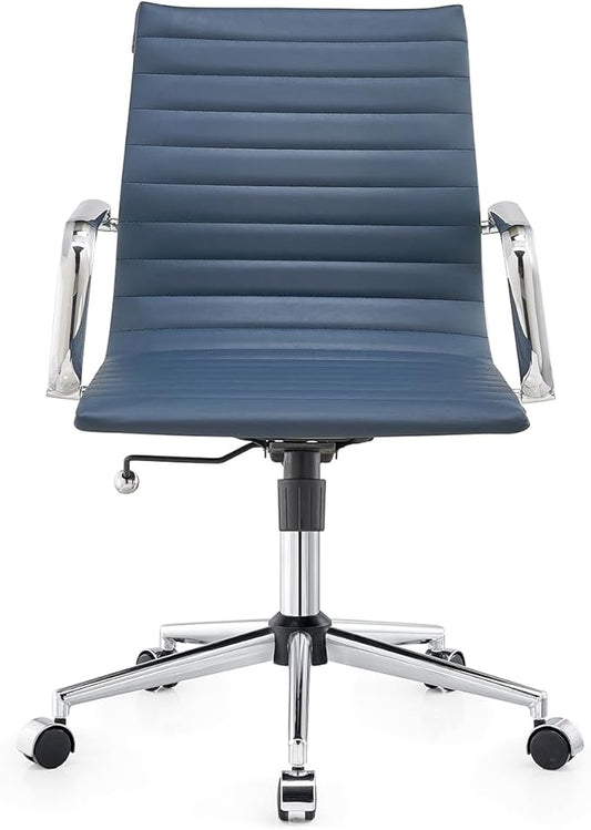 Chair, Desk Computer Chair ，with Armrests ，Ergonomic Office Chair for Home and Office, 17.32 x 22.83 x 35.43 inches, Multiple Colors (Navy)