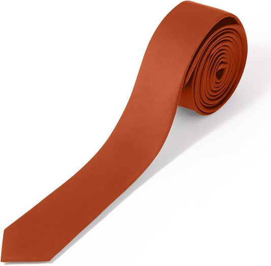 Skinny Ties Black Ties For Men and Women Solid Pure Color 1.58" (4CM) Plain Formal Slim Neckties