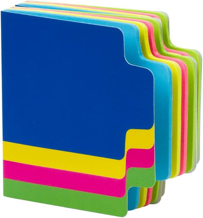 Redi-Tag Mini Neon Divider Notepad, 100 Tabbed Sticky Notes, 4 Neon Colors, 2.75 Inch Square, 1 Pack (10240)