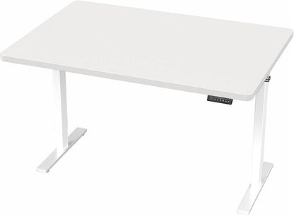VIVO Electric 48 x 30 in Standing Desk, Memory Height Adjustment, 1B Series, One-Piece White Top, White Frame, DESK-KIT-1W5W