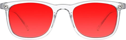 TIJN Sleep Glasses for 99% Blue Green Light Blocking Red Lens for Computer Gaming Screen Fatigue UV Protection