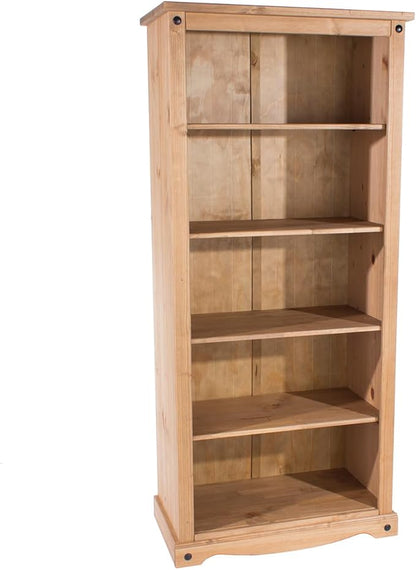Furniture Dash - Bookshelf - Bookcase - Bookcase 5 Shelf - Pantry Cabinet - Kitchen Cabinet - Shelves for Bedroom - 31.50" W, 11.65" D, 69.88" H - 50.71lb (Antique Brown)