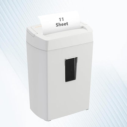 Bonsaii 11-Sheet Crosscut Paper Shredder, P-4 Security, 5-Min Run, Overheat Protection, 5.5-Gal Bin, Black/White
