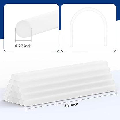 20-Pack Clear Hot Melt Glue Sticks, 0.27″ Dia × 3.7″ Long – Multi-Purpose Adhesive for Crafting, Woodworking, Decoration & Repair
